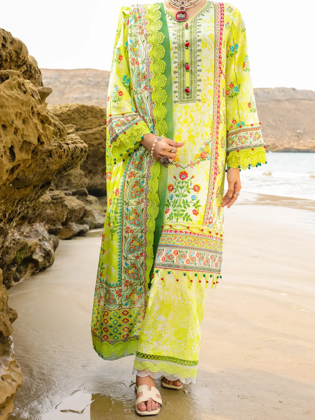 Lemon Lawn 3Pc Unstitched - Alp-3Ps-2215 1