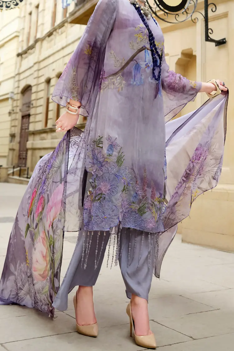 Grey Chiffon 3Pc Stitched - Alp-687 1