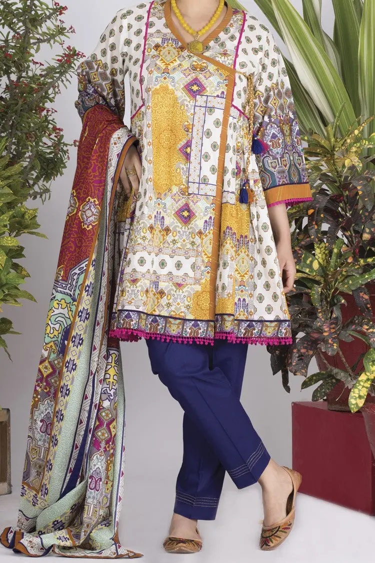 Yellow Lawn 3Pc Unstitched - Alp-711 1