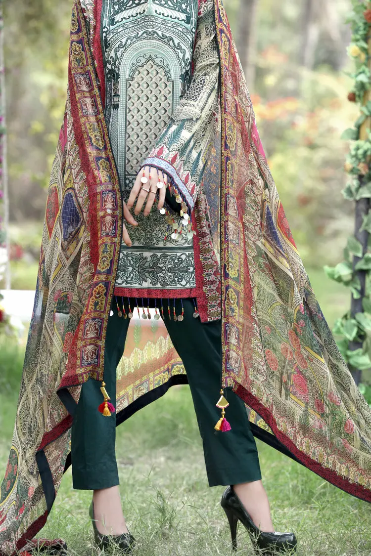 Beige Lawn 3Pc Unstitched - Alp-460 1
