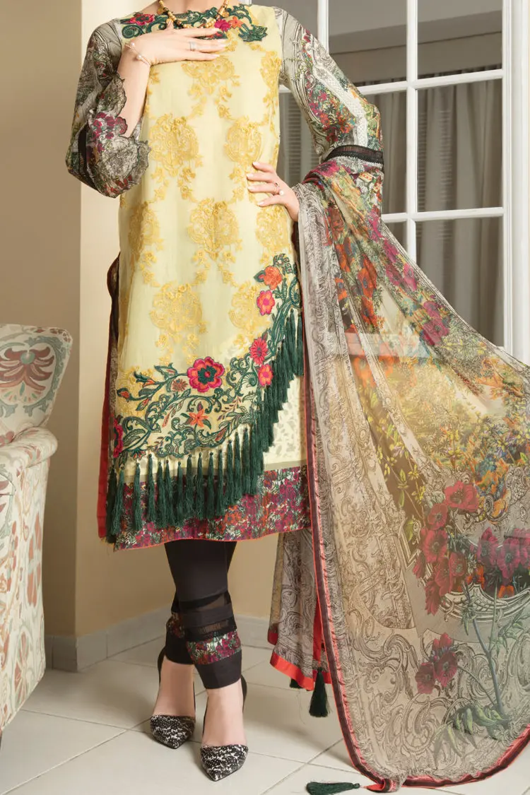 Lime Lawn 3Pc Unstitched - Alp-3Ps-557 1