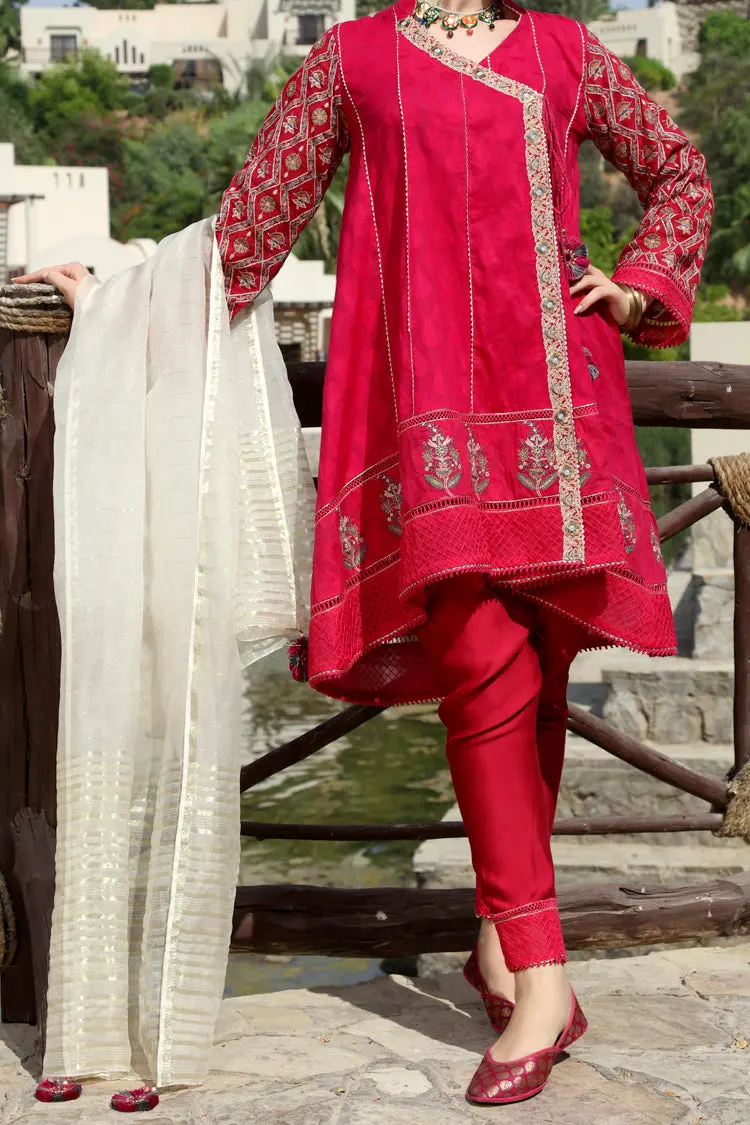 Pink Jacquard 3Pc Stitched - Alp-564 1
