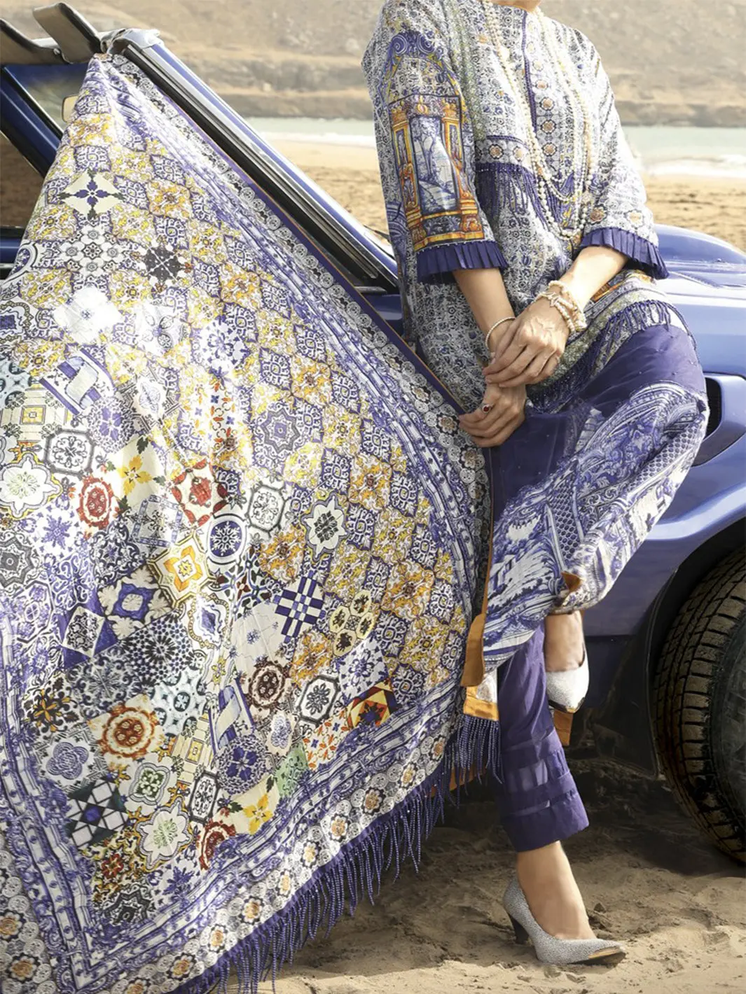 Blue 2Pc Unstitched - Alp-588 1