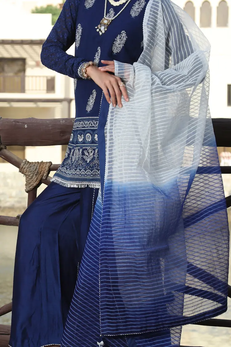 Blue Cotton 3Pc Stitched - Alp-603 1