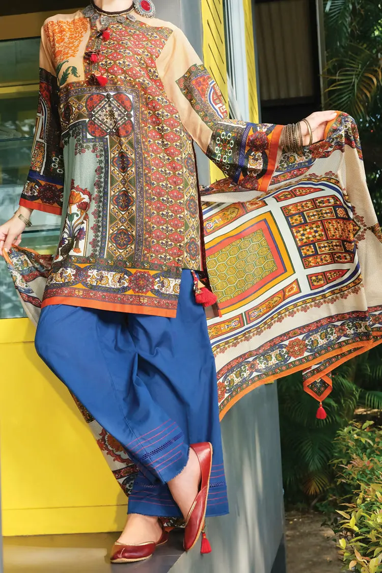 Mustard Lawn 3Pc Unstitched - Alp-610 1