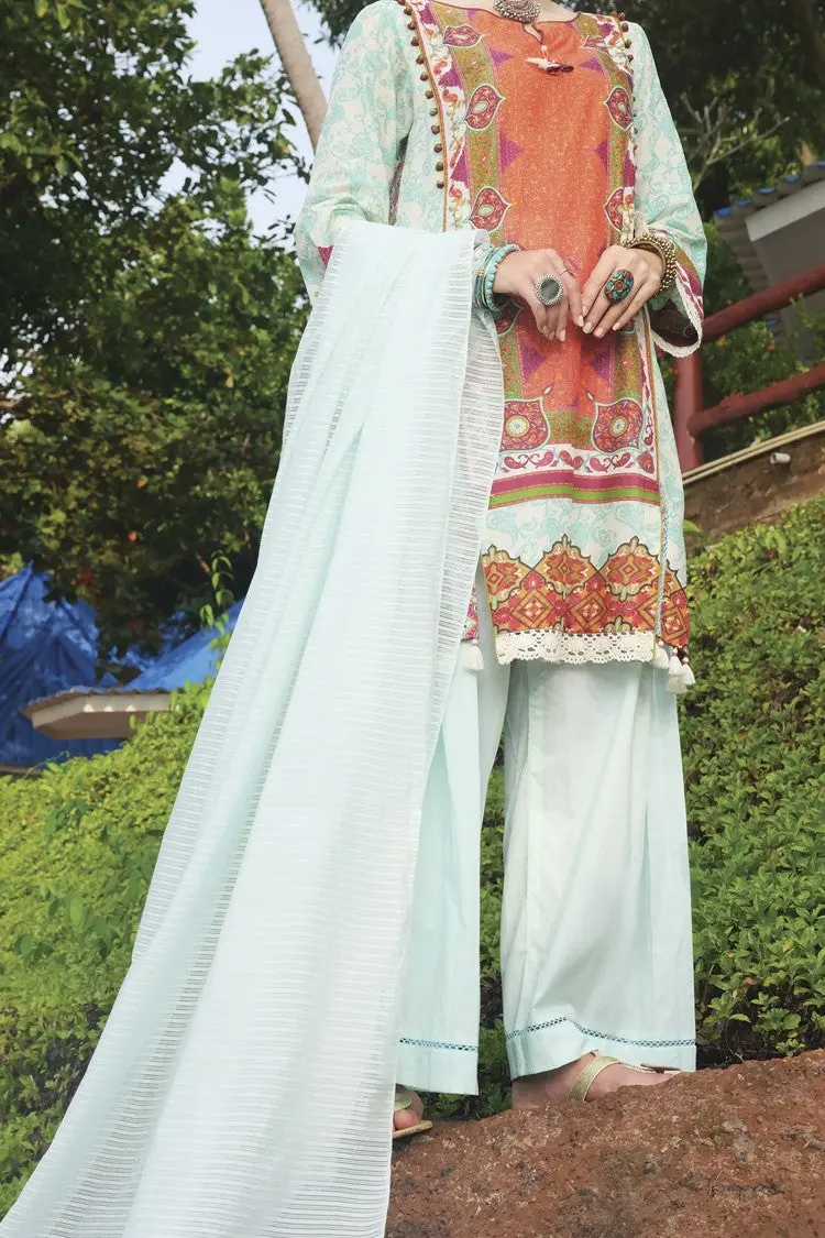 Sea Green Lawn 3Pc Stitched - Alp-619 1