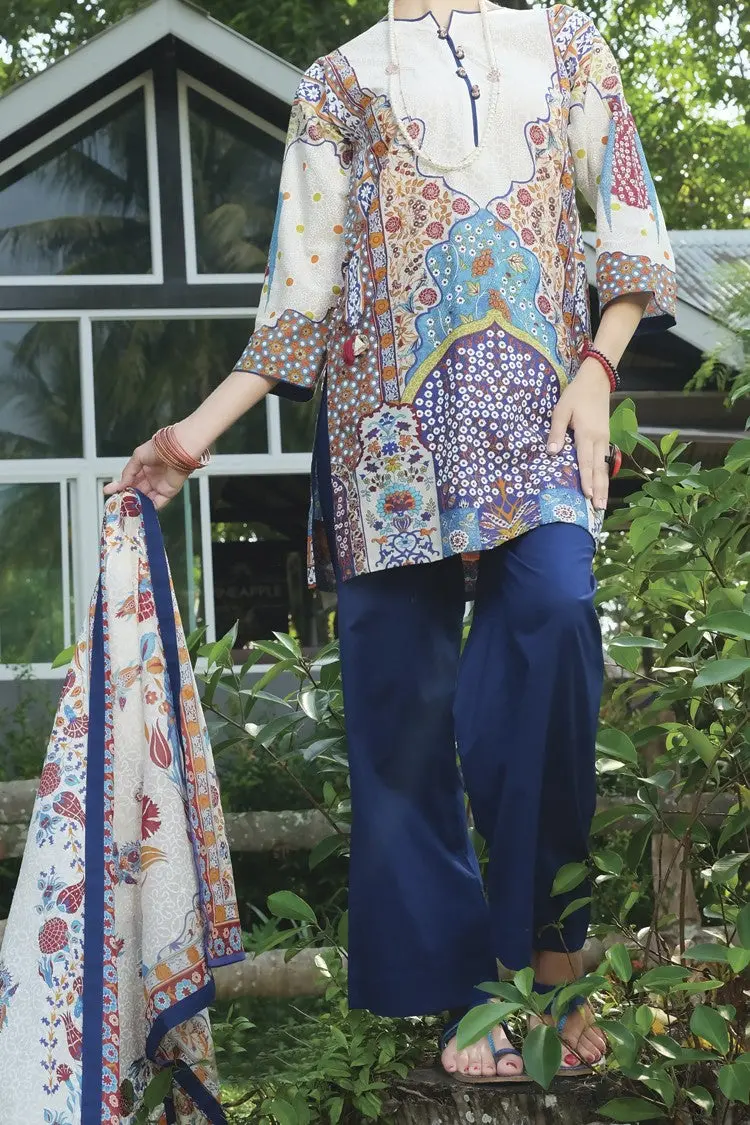 White Lawn 3Pc Stitched - Alp-620 1