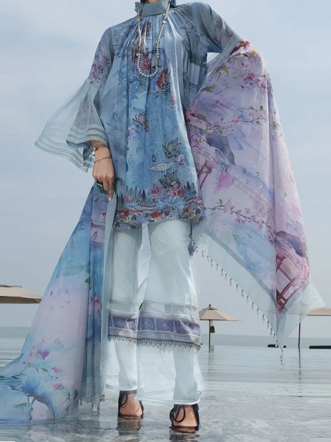 Pink Lawn 2Pc Unstitched - Alp-653 1