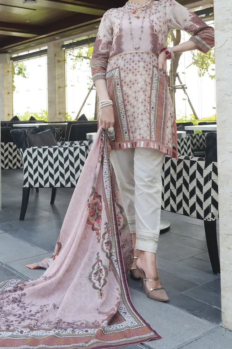 Pink Lawn 2Pc Unstitched - Alp-657 1