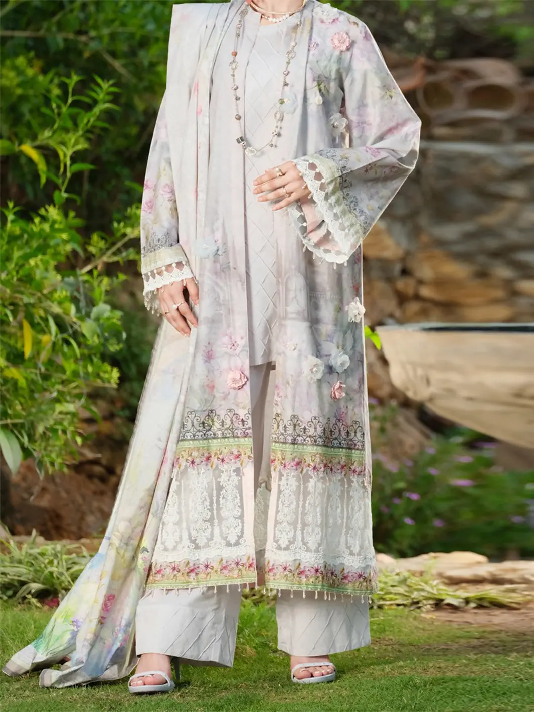 Lilac Cambric 2Pc Unstitched - Alp-765 1