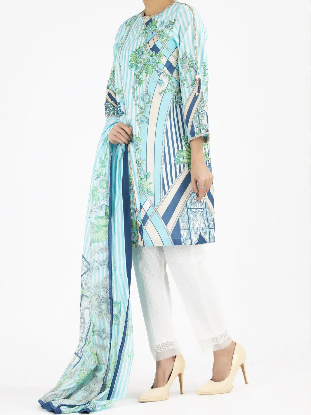 Aqua Lawn 2Pc Unstitched - Alp-2Ps-803 1