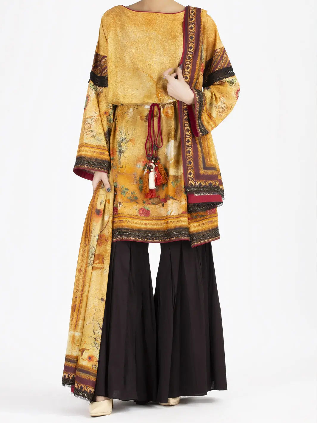 Yellow Lawn 2Pc Unstitched - Alp-2Ps-864 1