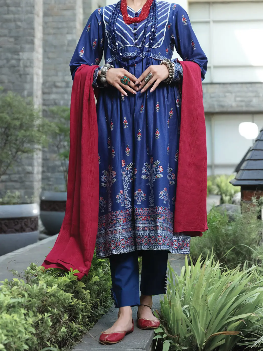 Blue Cambric 3Pc Stitched - Alp-3Ps-968/S 1