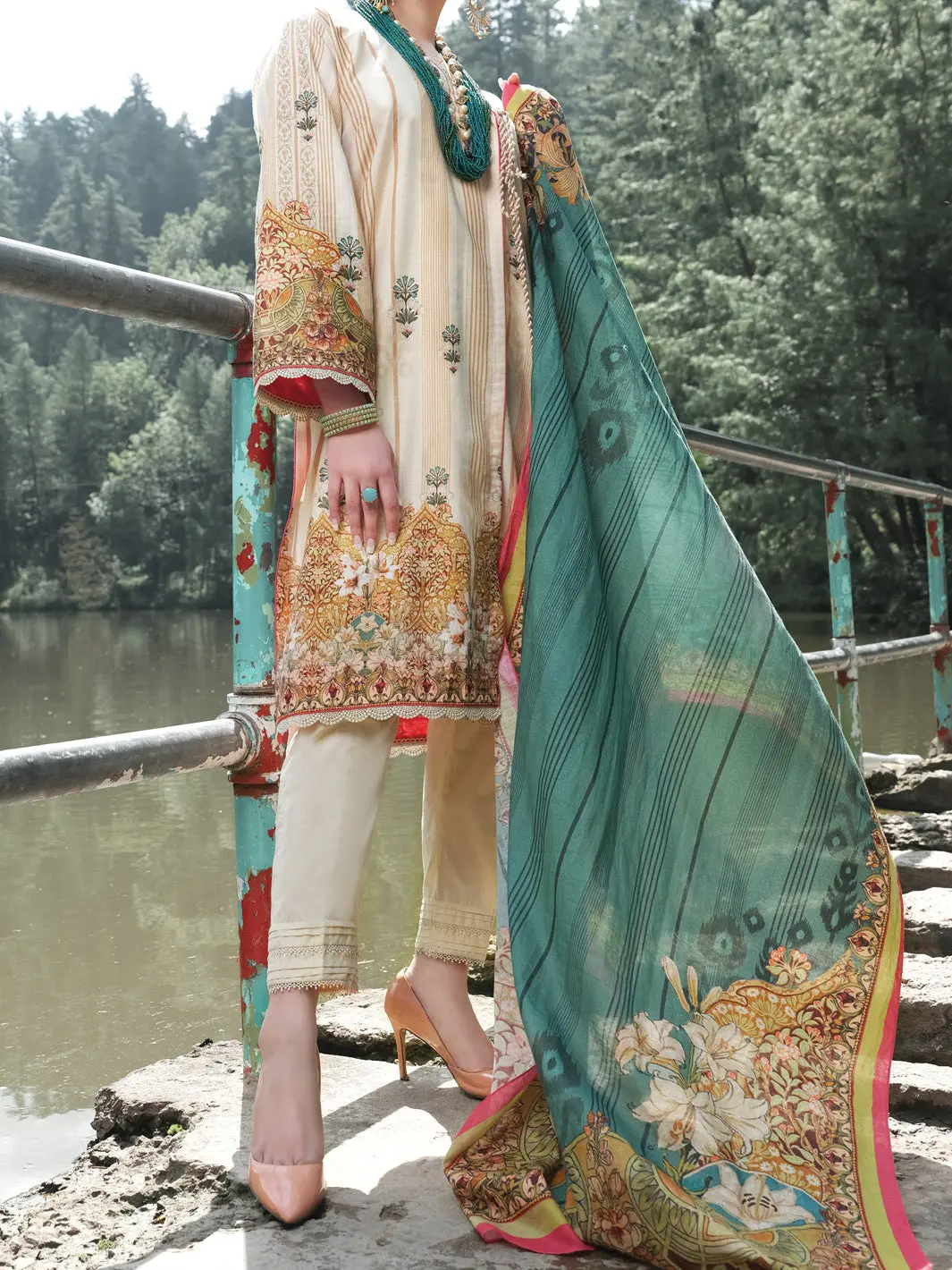 Beige Cambric 3Pc Stitched - Alp-3Ps-972/S 1