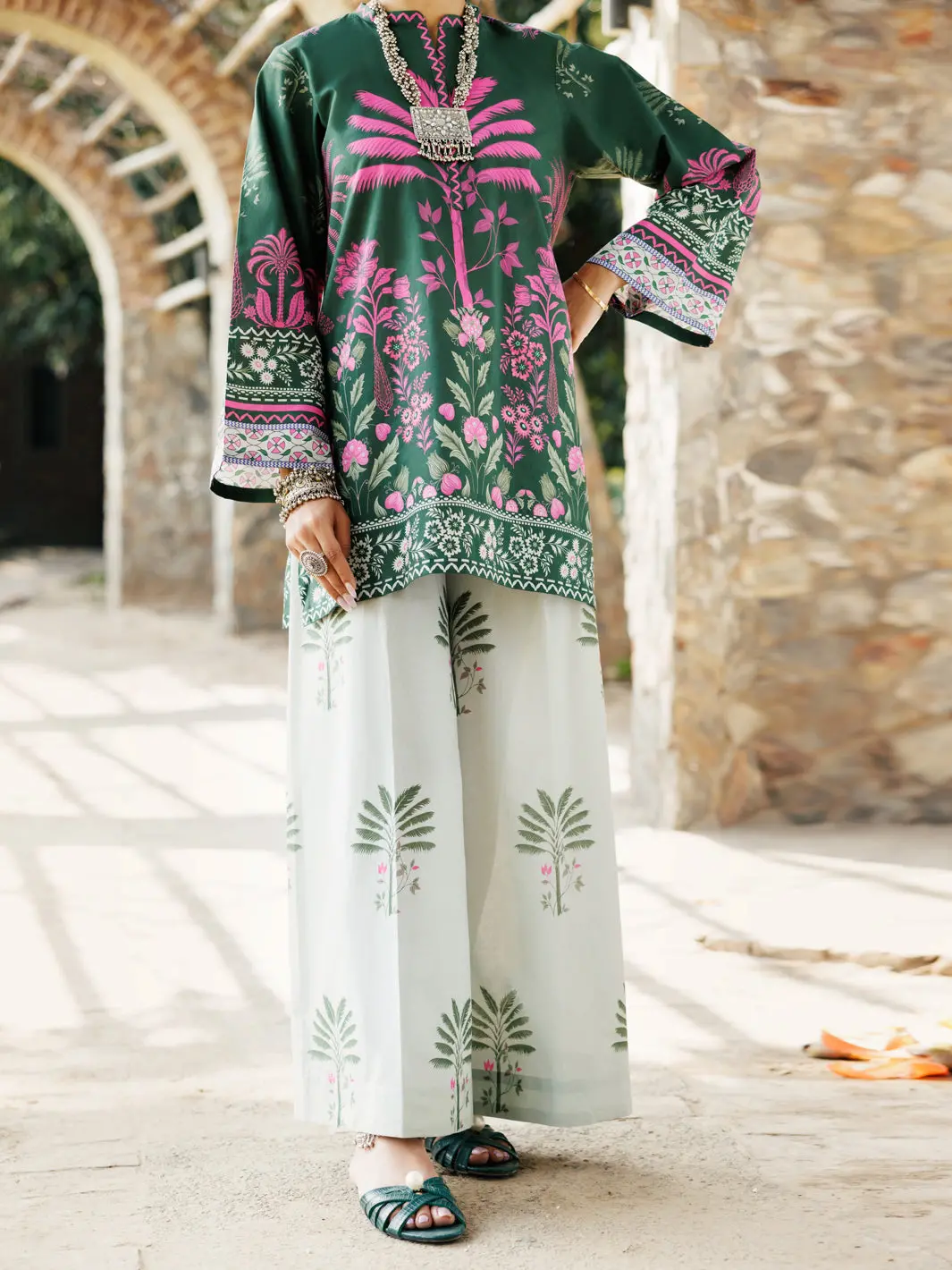 Green Cambric Kurti - Alp-Lk-2274 1