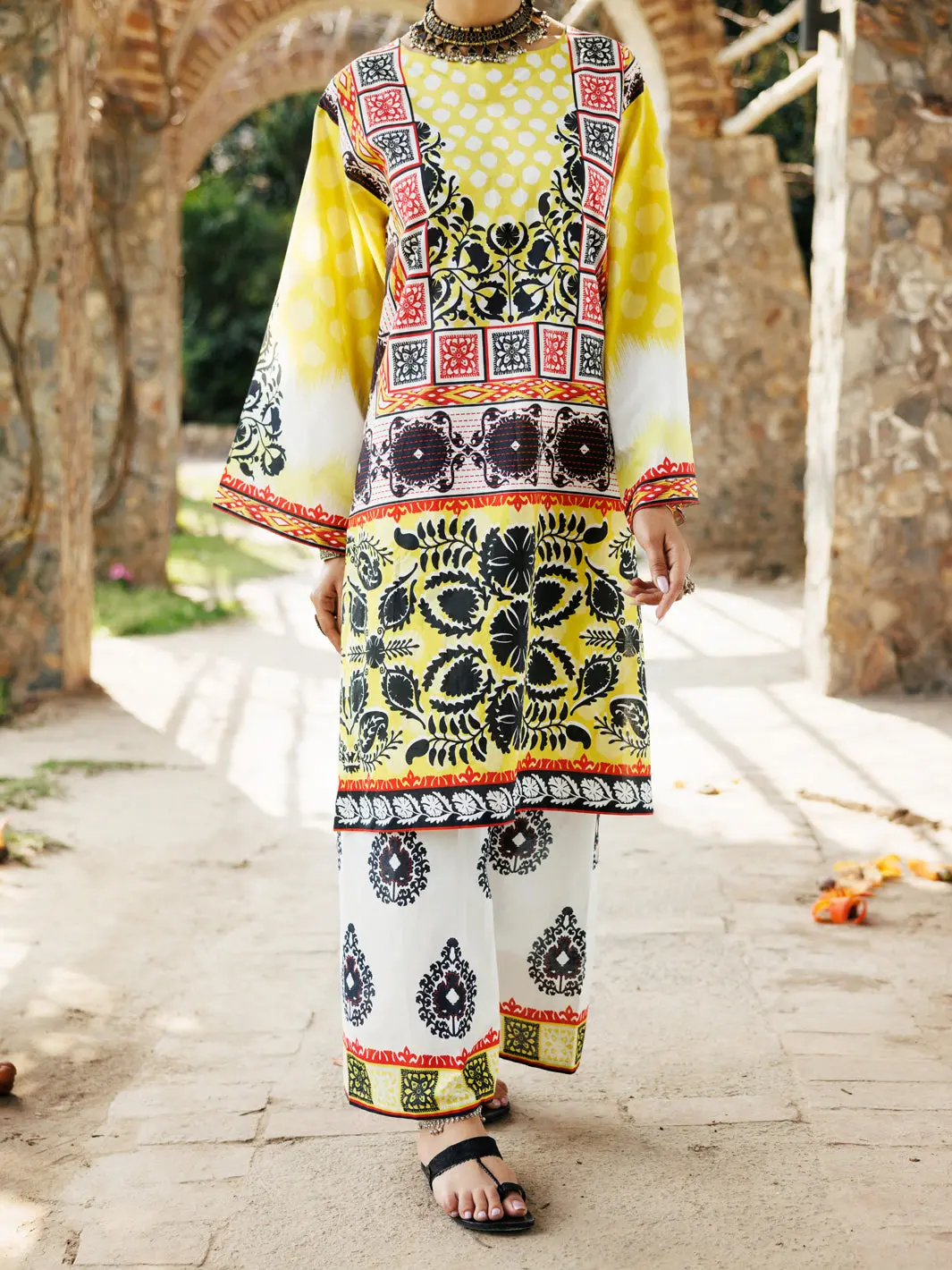 Yellow Cambric Kurti - Alp-Lk-2277 1
