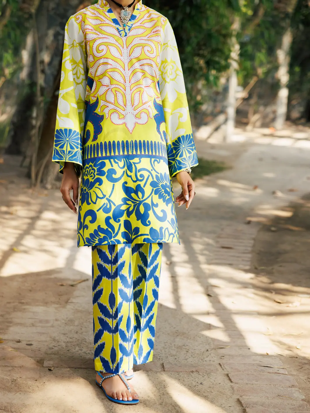 Lime Green Cambric Kurti - Alp-Lk-2278 1