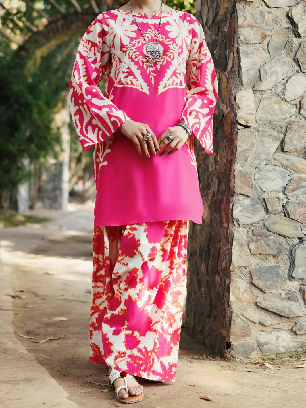 Pink Cambric Women Kurti - Alp-Lk-2279 1