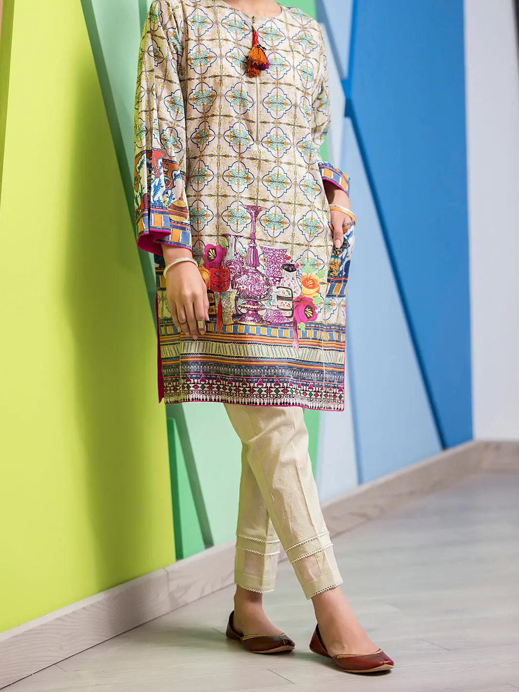 Natural Lawn Tunic - Lk-664 1