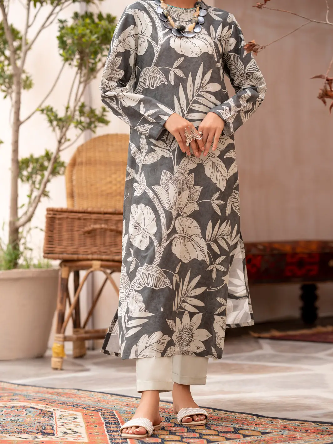 Grey 2Pc Stitched - Alp-2Ps-Lks-1704 1