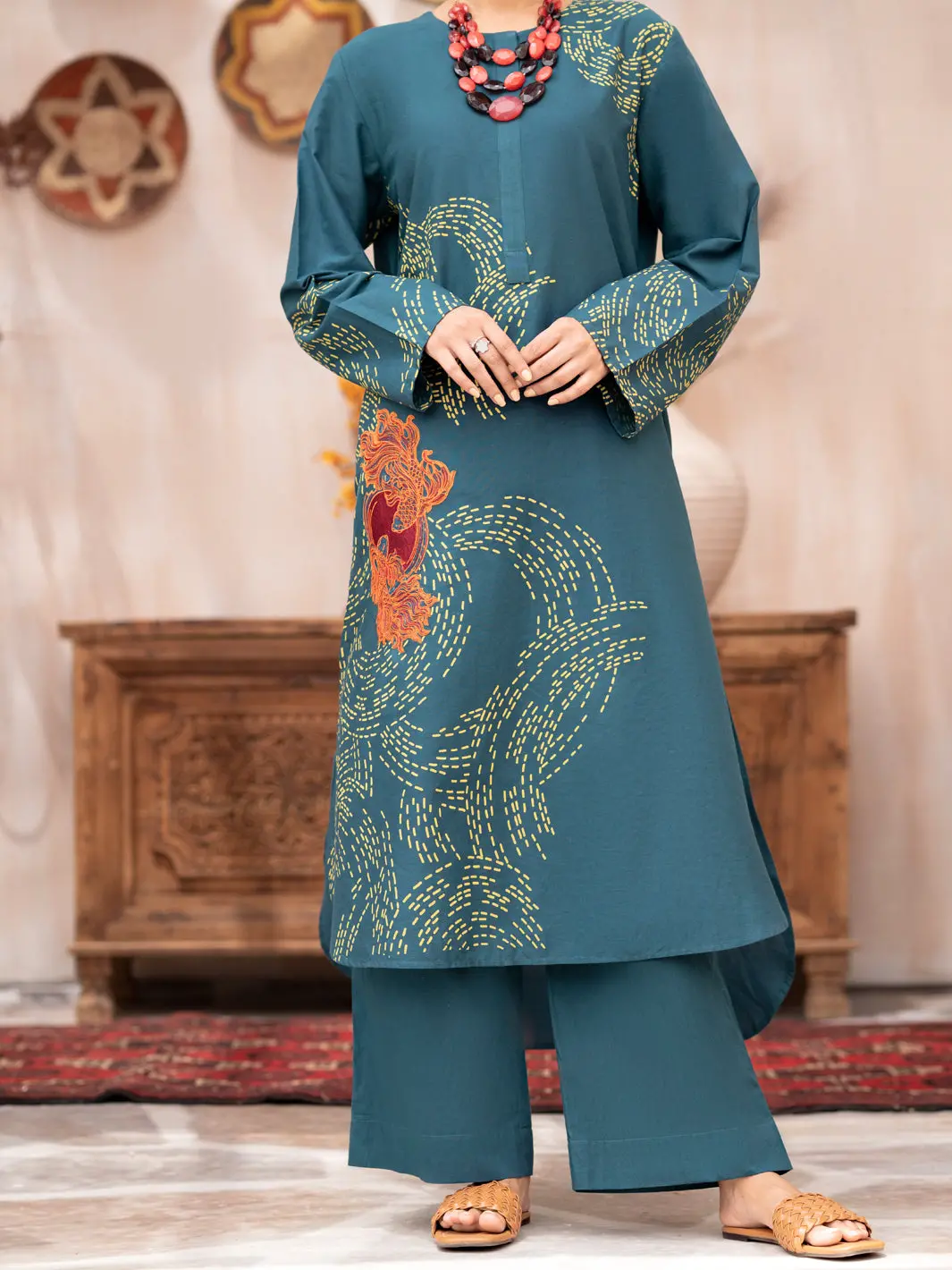 Green 2Pc Stitched - Alp-2Ps-Lks-1709 1