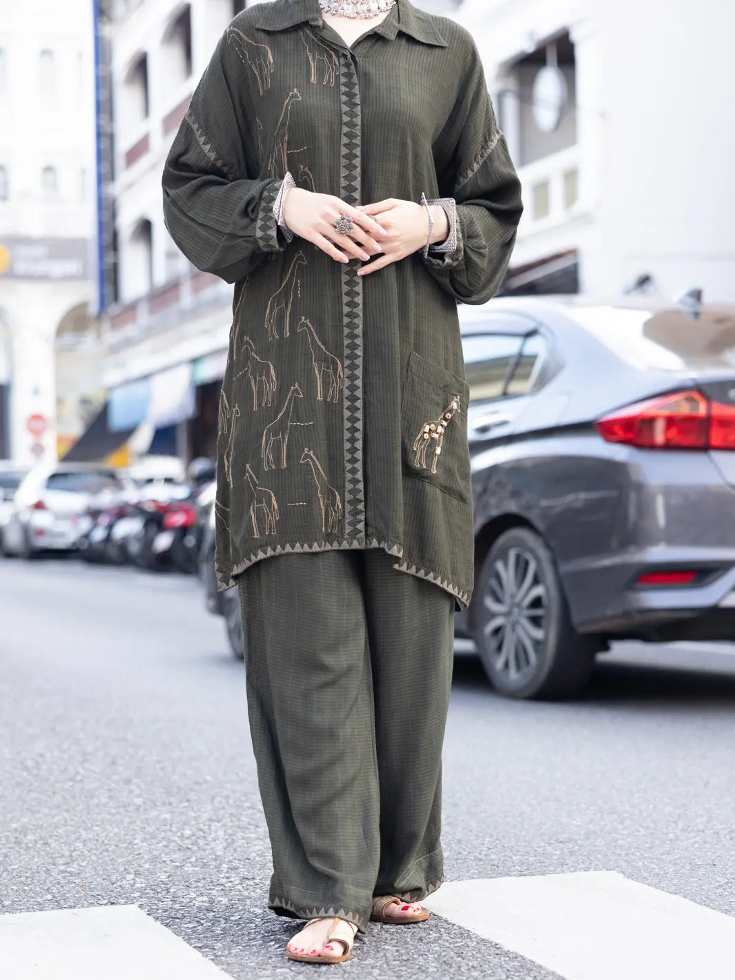 Mehndi Green Cotton Dobby 2Pc Stitched - Alp-2Ps-Lks-1819 1