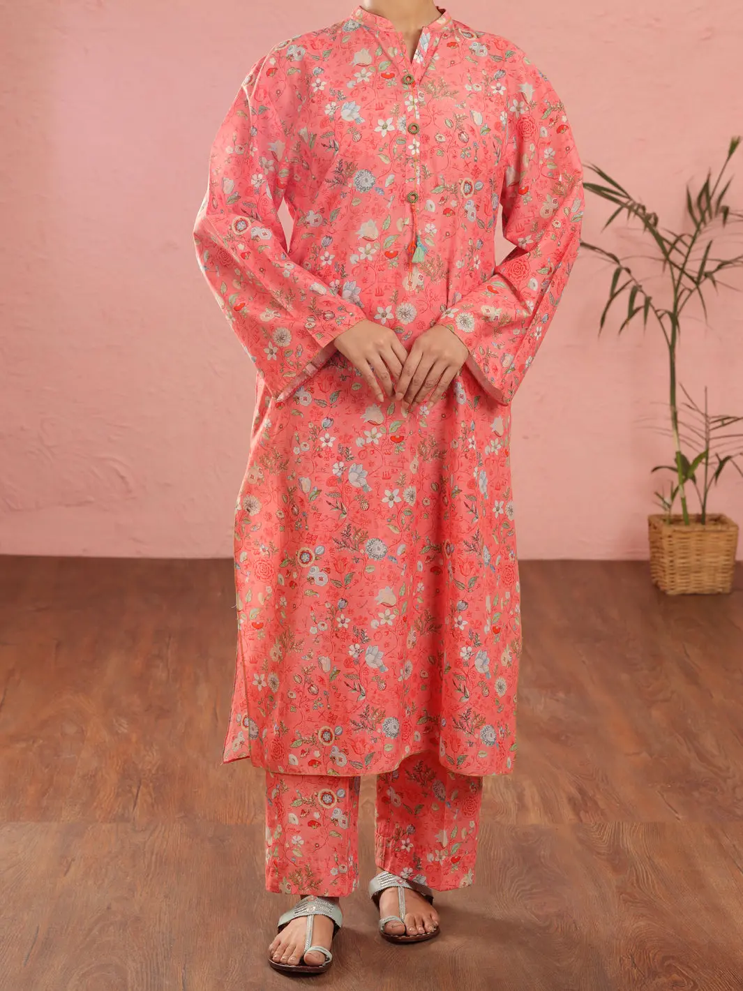 Pink Cambric 2Pc Stitched - Alp-2Ps-Lks-1963 1