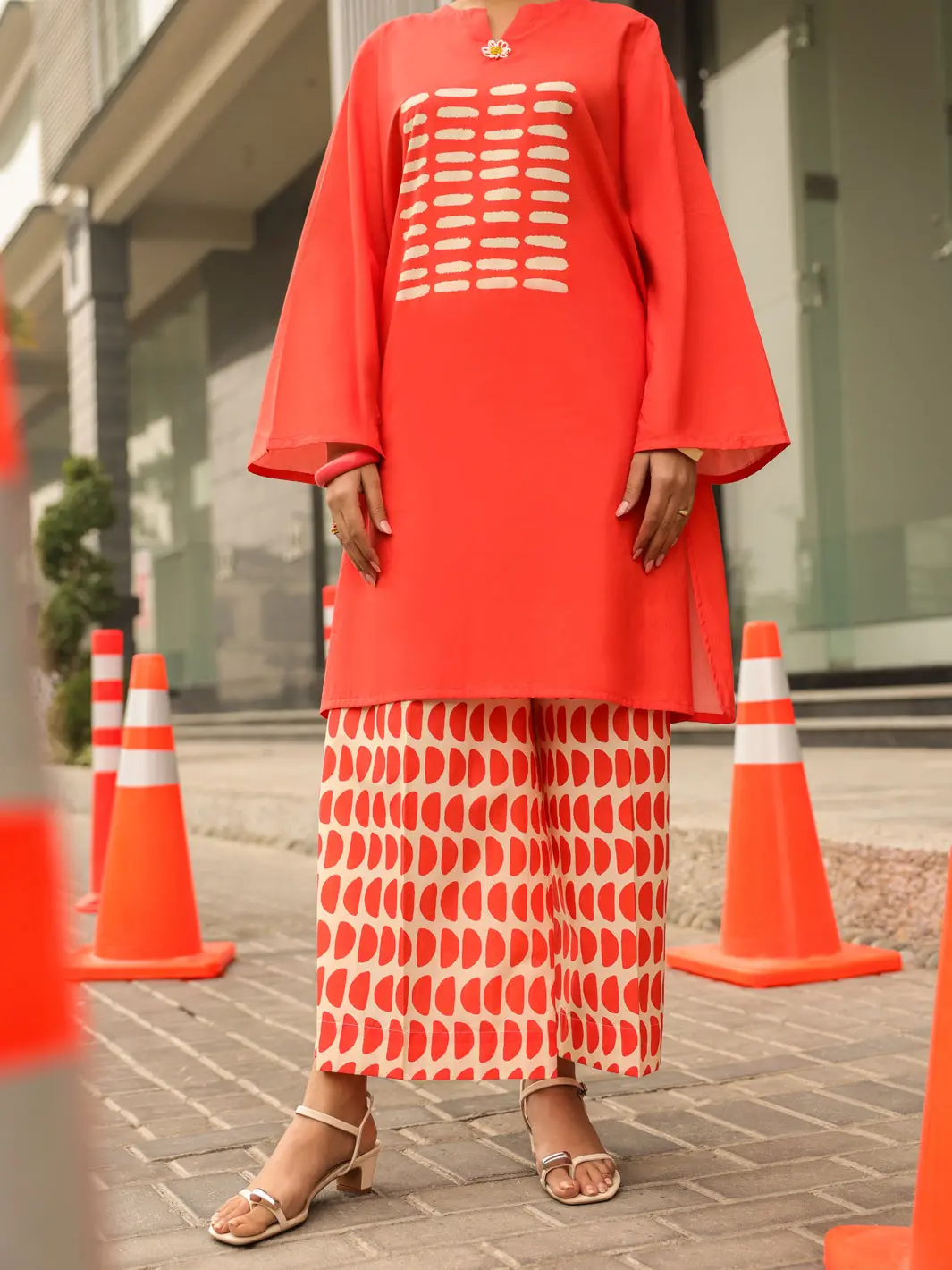 Orange Kurti - Alp-Slk-2547A 1