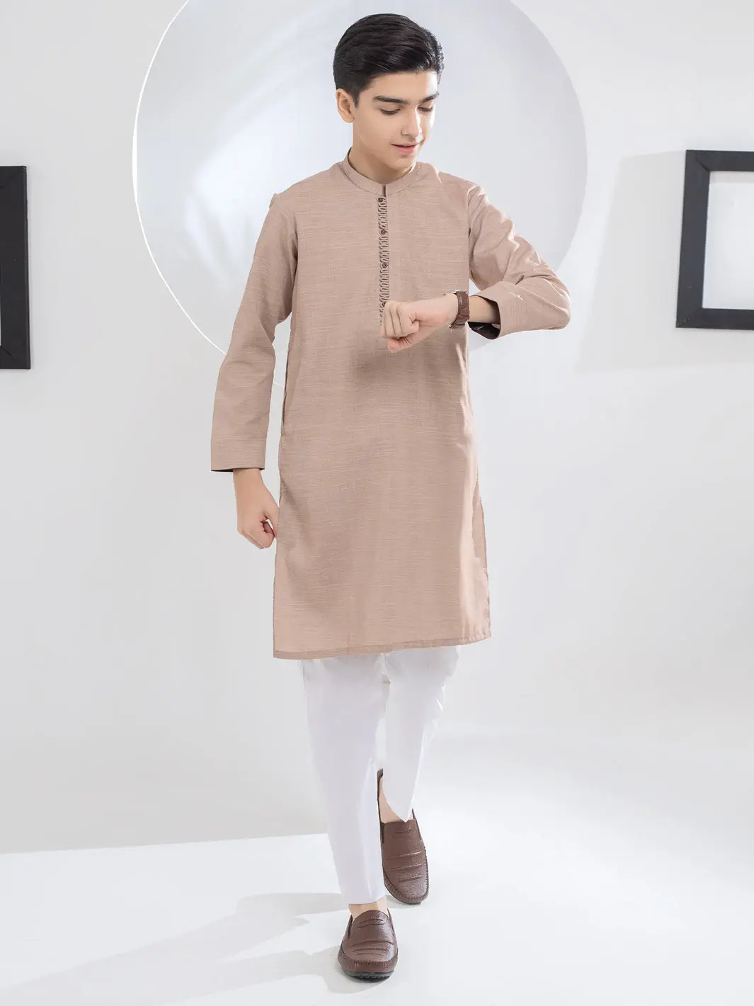 Brown Blended Kurta - Alt-K-044 1