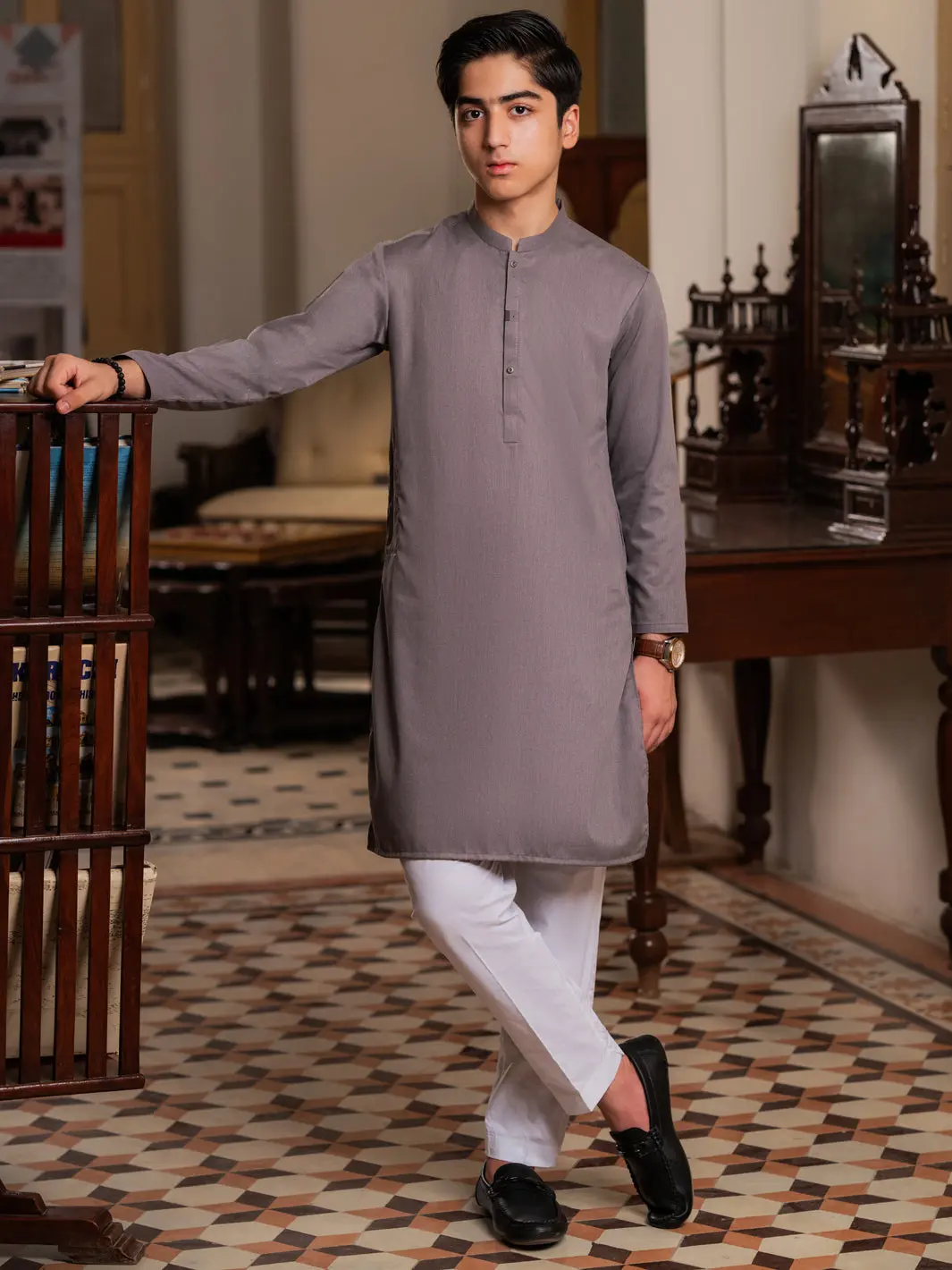 Grey Blended Kurta - Alt-K-062 1