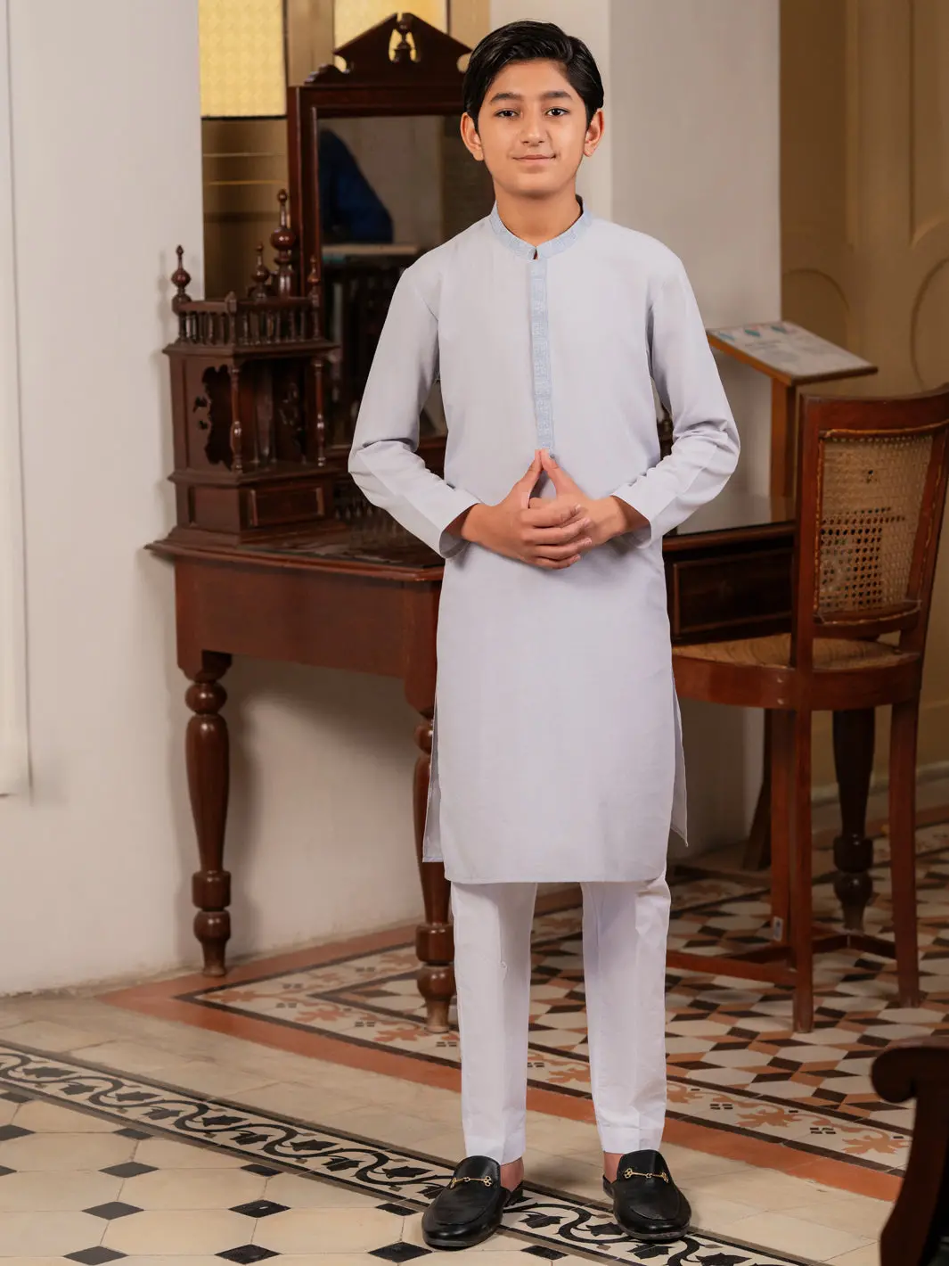 Light Blue Blended Kurta - Alt-K-064 1