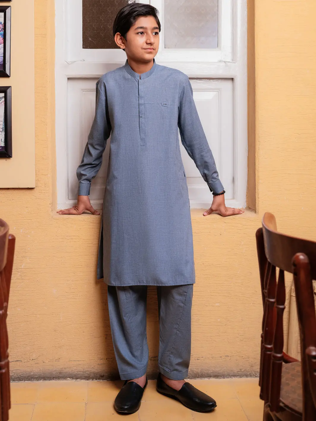 Blue Blended Kameez Shalwar - Alt-Ks-089 1