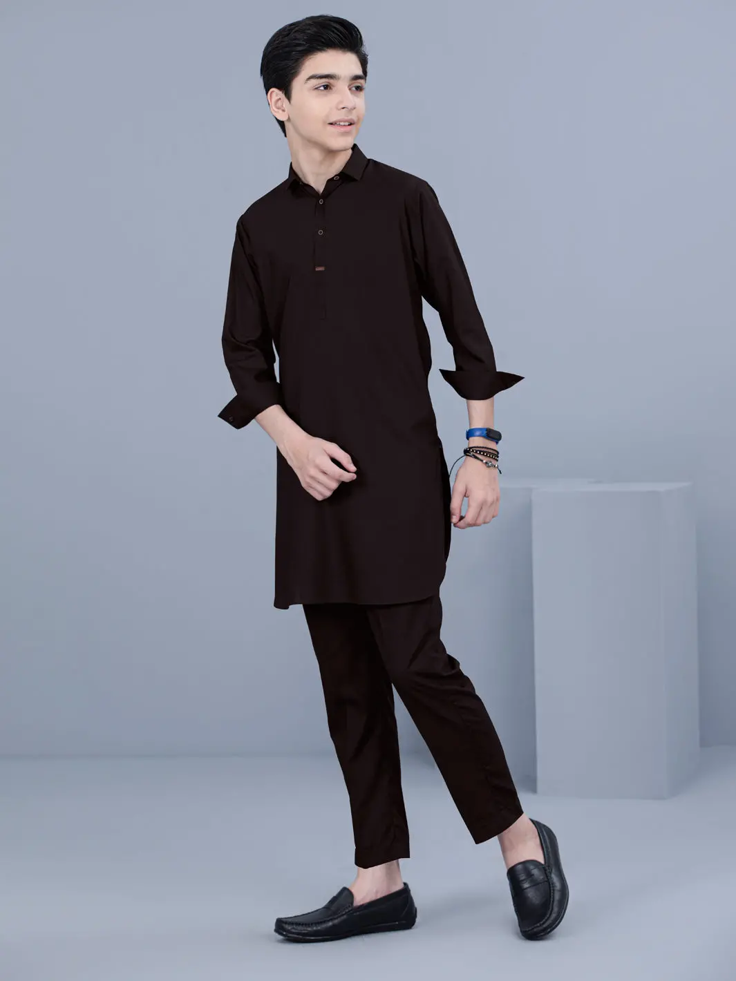 Brown Blended Kurta Trouser - Alt-Kt-037A 1