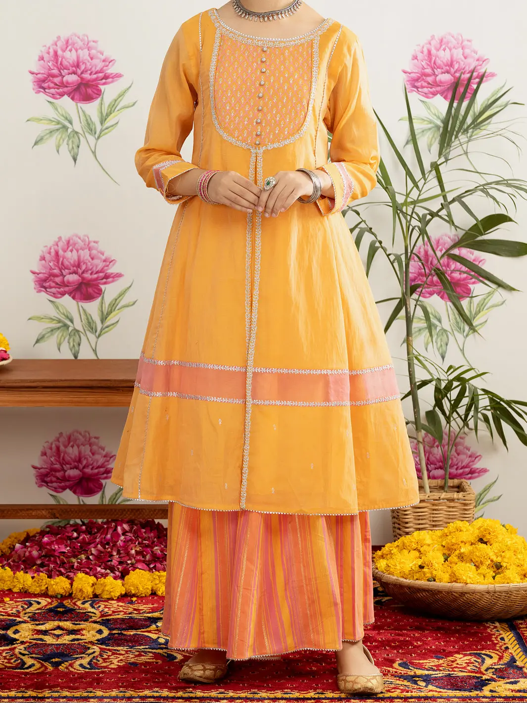 Peach Poly Cotton 2 Piece Stitched - Alt-2Ps-Lks-1123 1