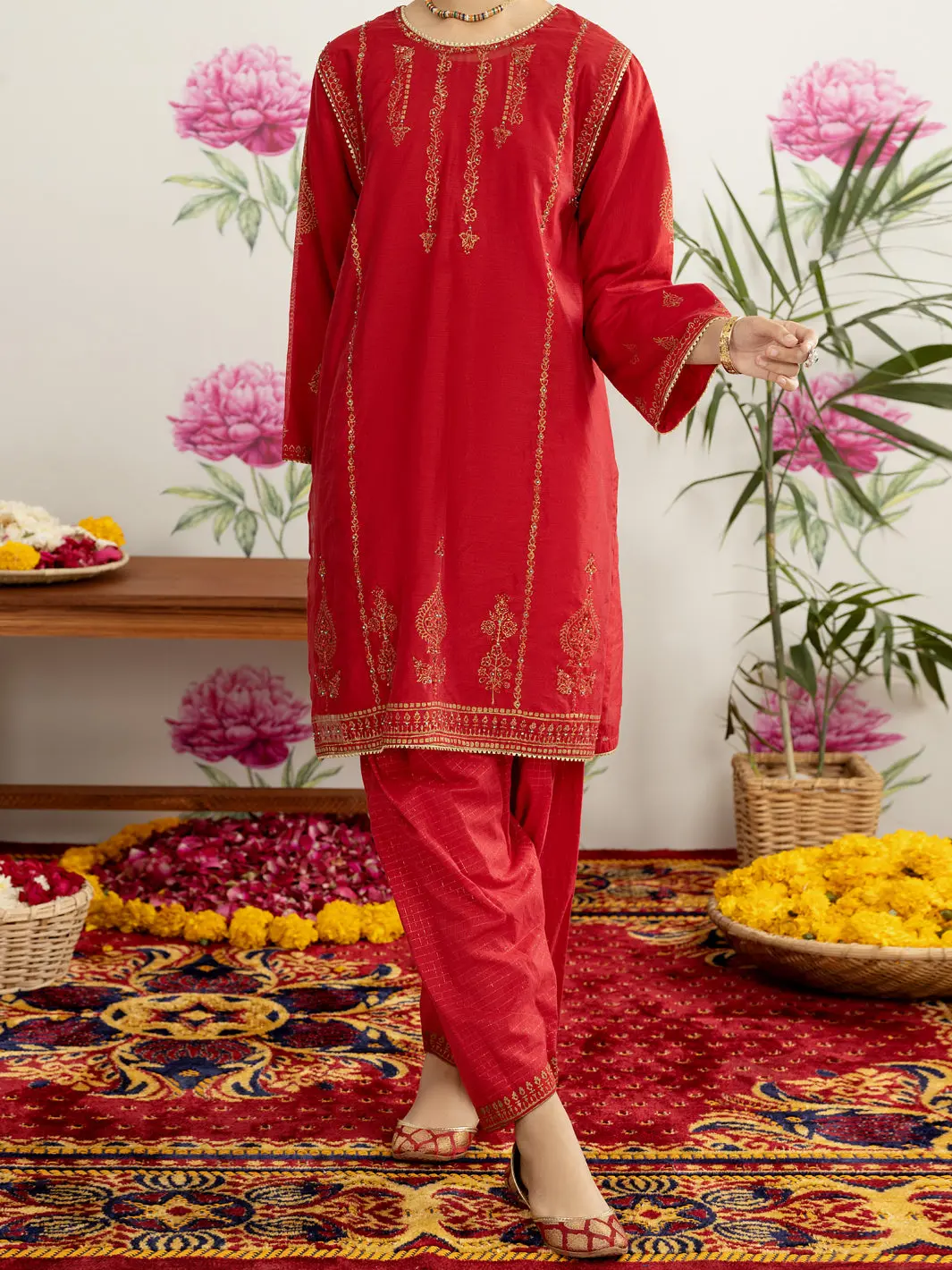 Red Modal 2 Piece Stitched - Alt-2Ps-Lks-1125 1