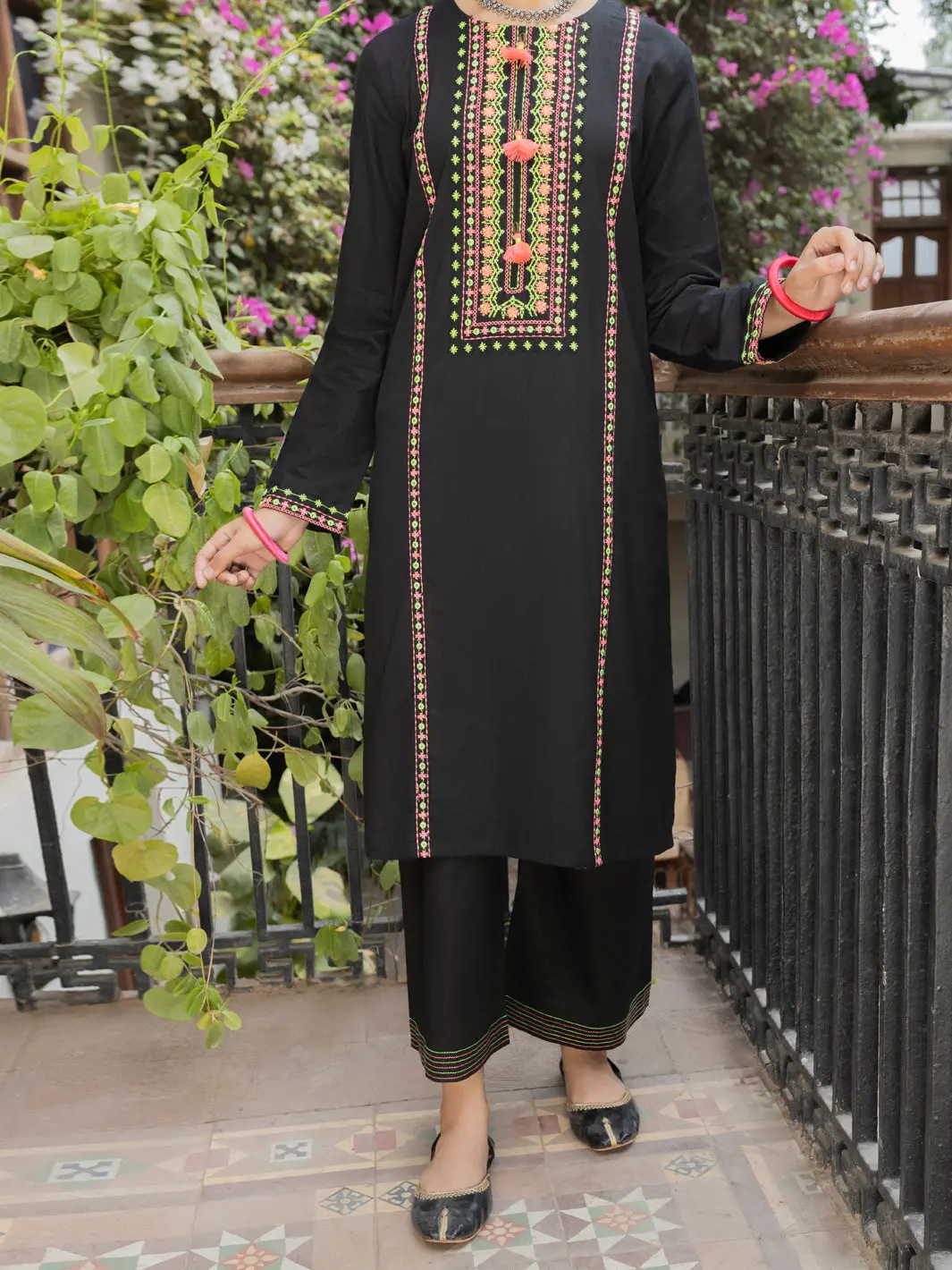 Black Cambric 2 Piece Stitched - Alt-2Ps-Lks-1126 1