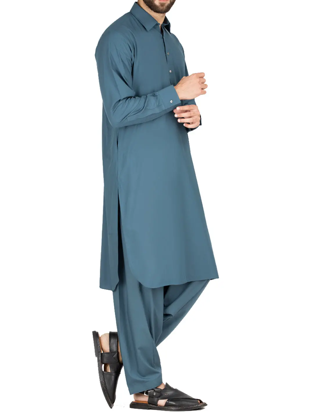 Blue Blended Kameez Shalwar - Alwa-Ks-157 1
