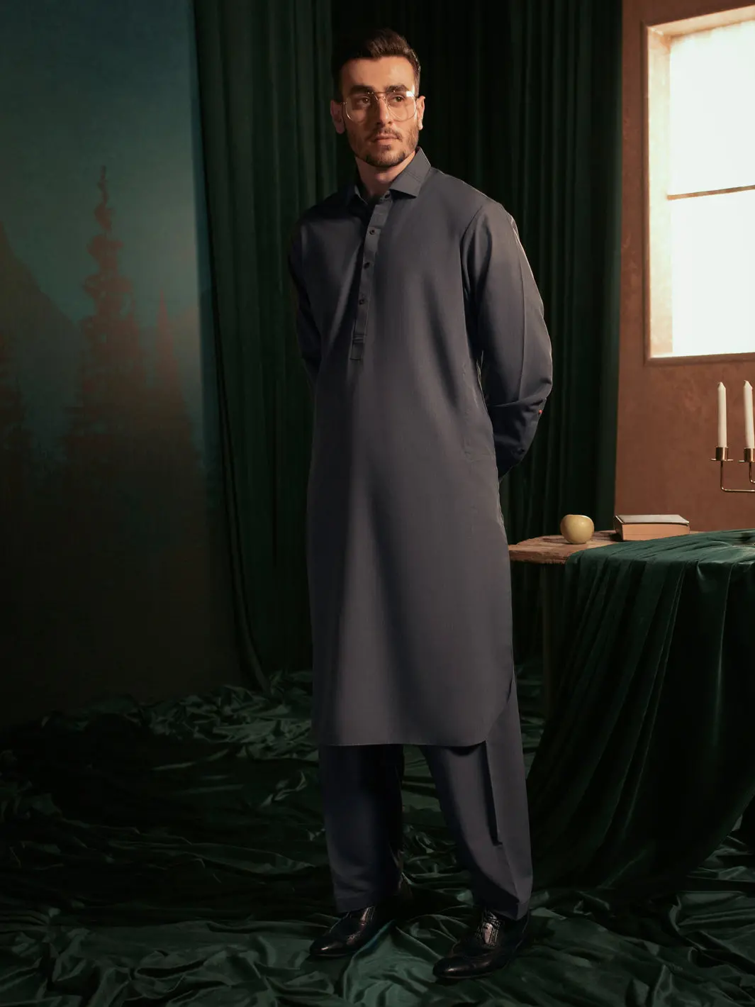 Blue Kameez Shalwar - Alwa-Ks-409 1
