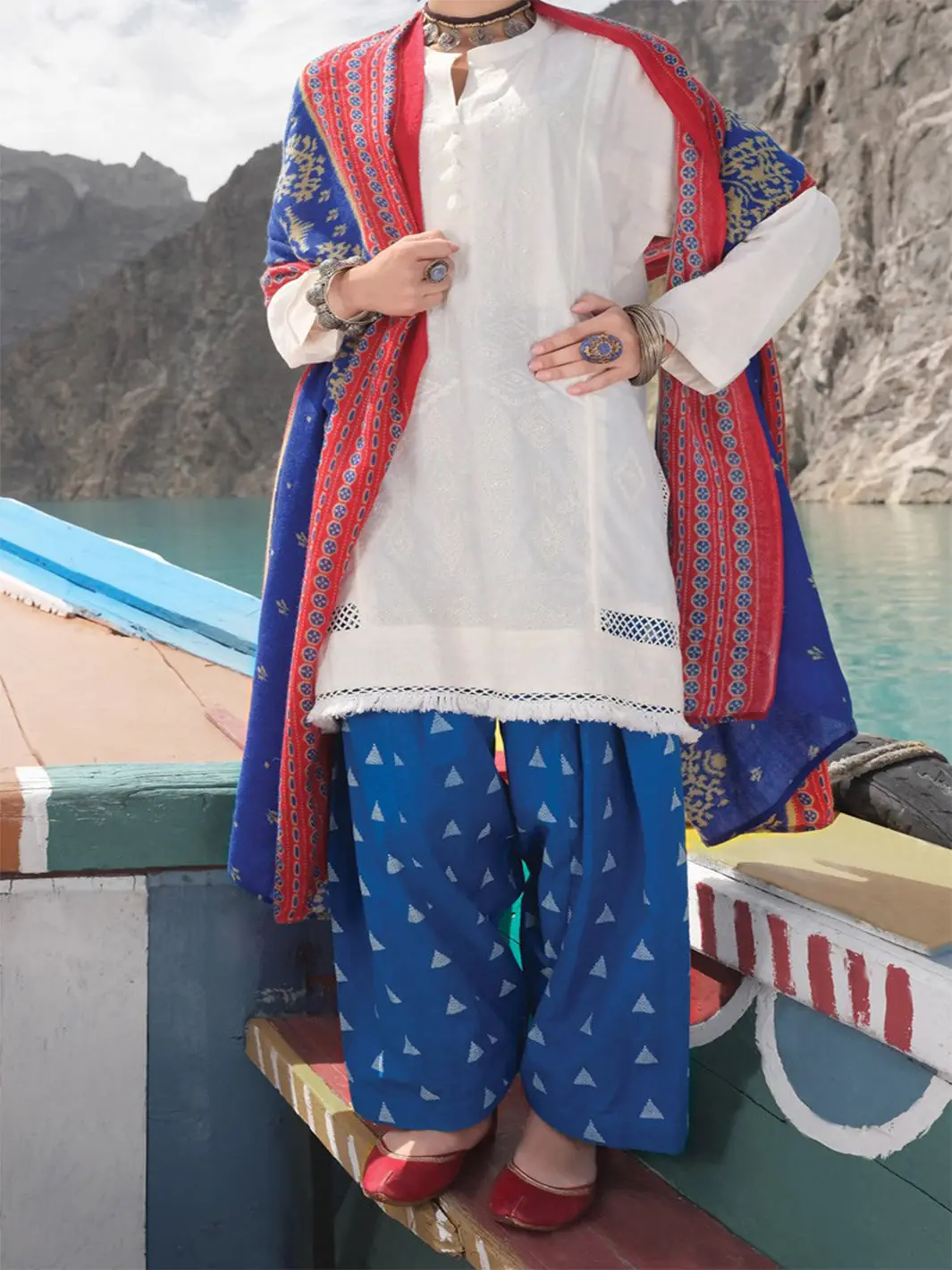 White Karandi 3Pc Unstitched - Awp-227 1