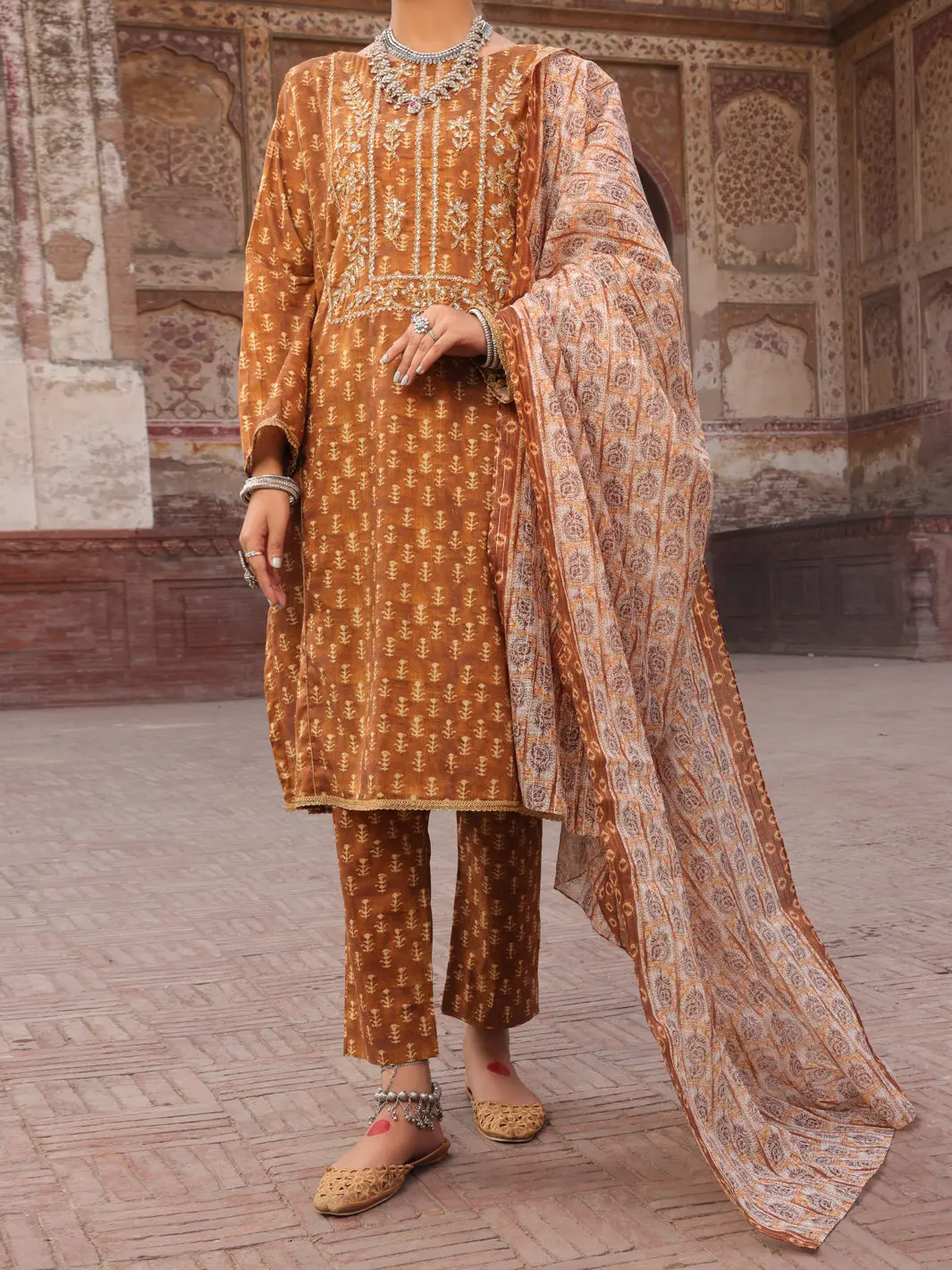 Brown Cambric Stitched 3Pc - Awp-3Ps-502 1