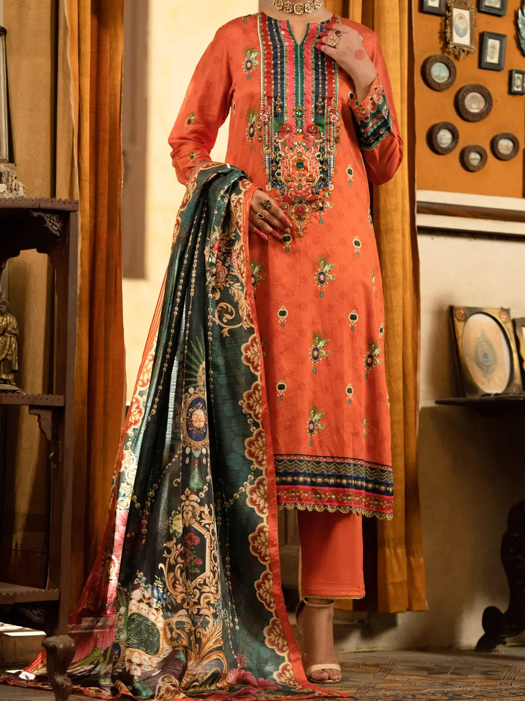 Orange 3Pc Stitched - Awp-3Ps-566 1