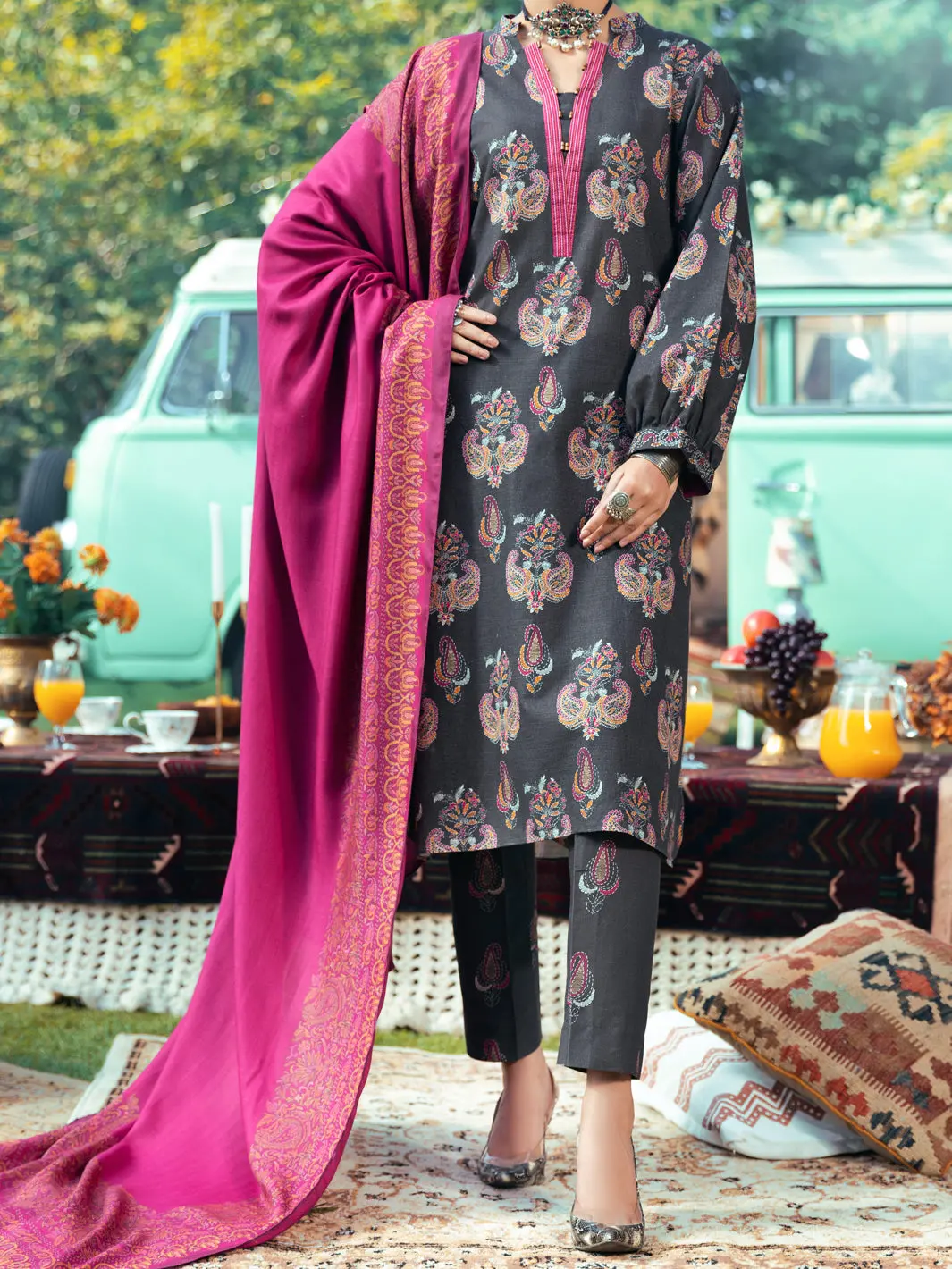 Dark Grey Khaddar Co-Ord Set - Awp-2Ps-Lks-620 1