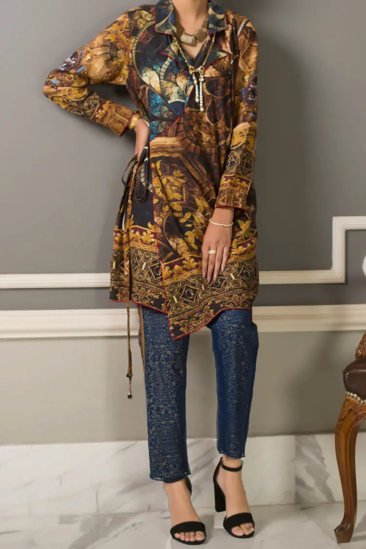 Brown Silk Tunic - Awp-Lk-226 1