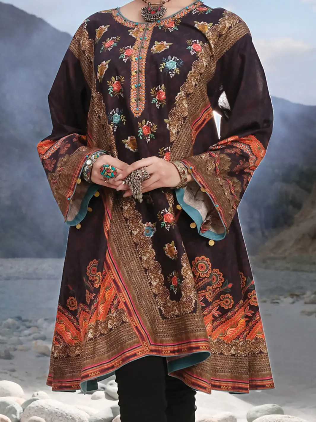 Black Cambric Tunic - Lk-230 1
