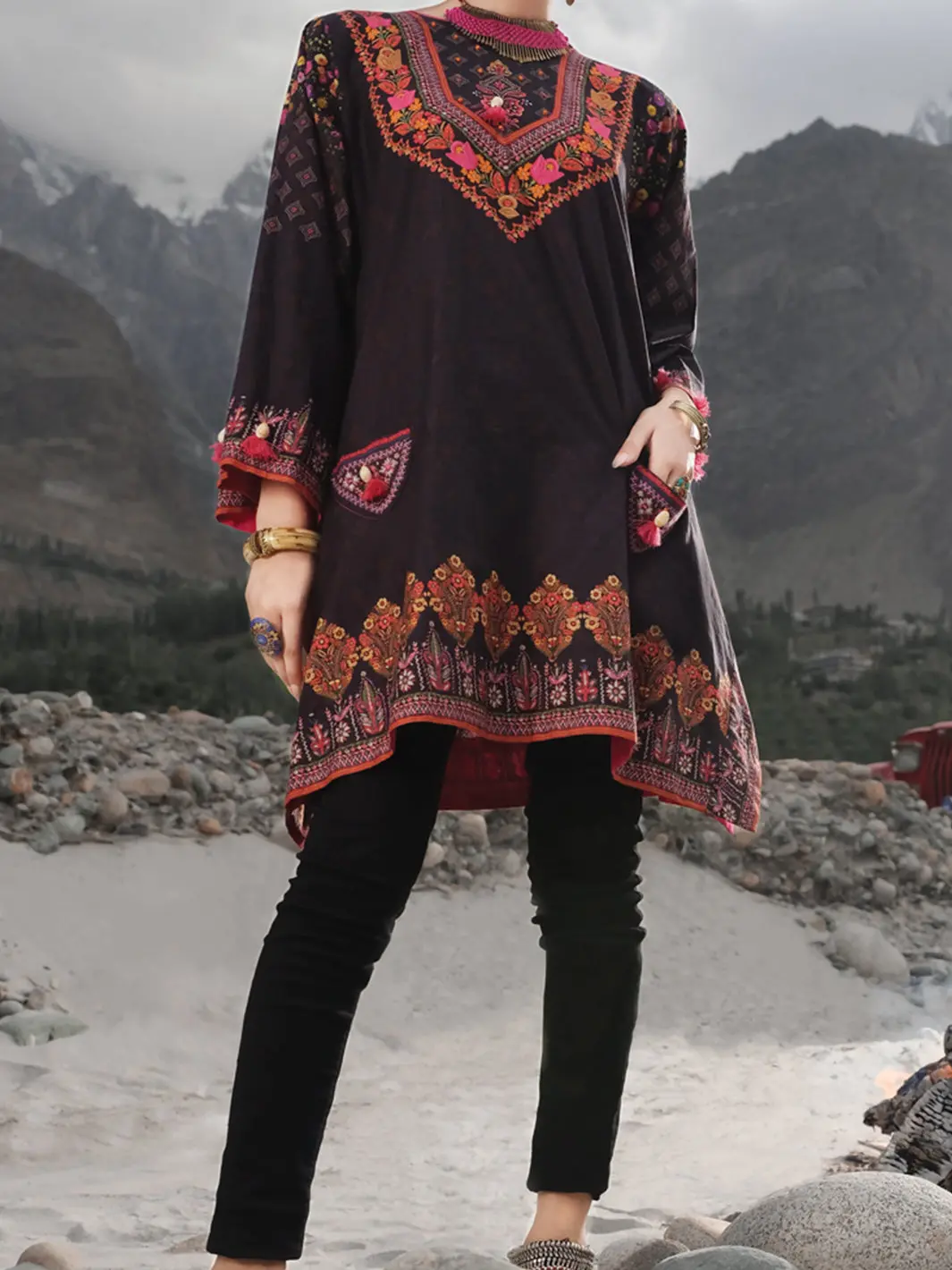 Black Cambric Tunic - Lk-233 1
