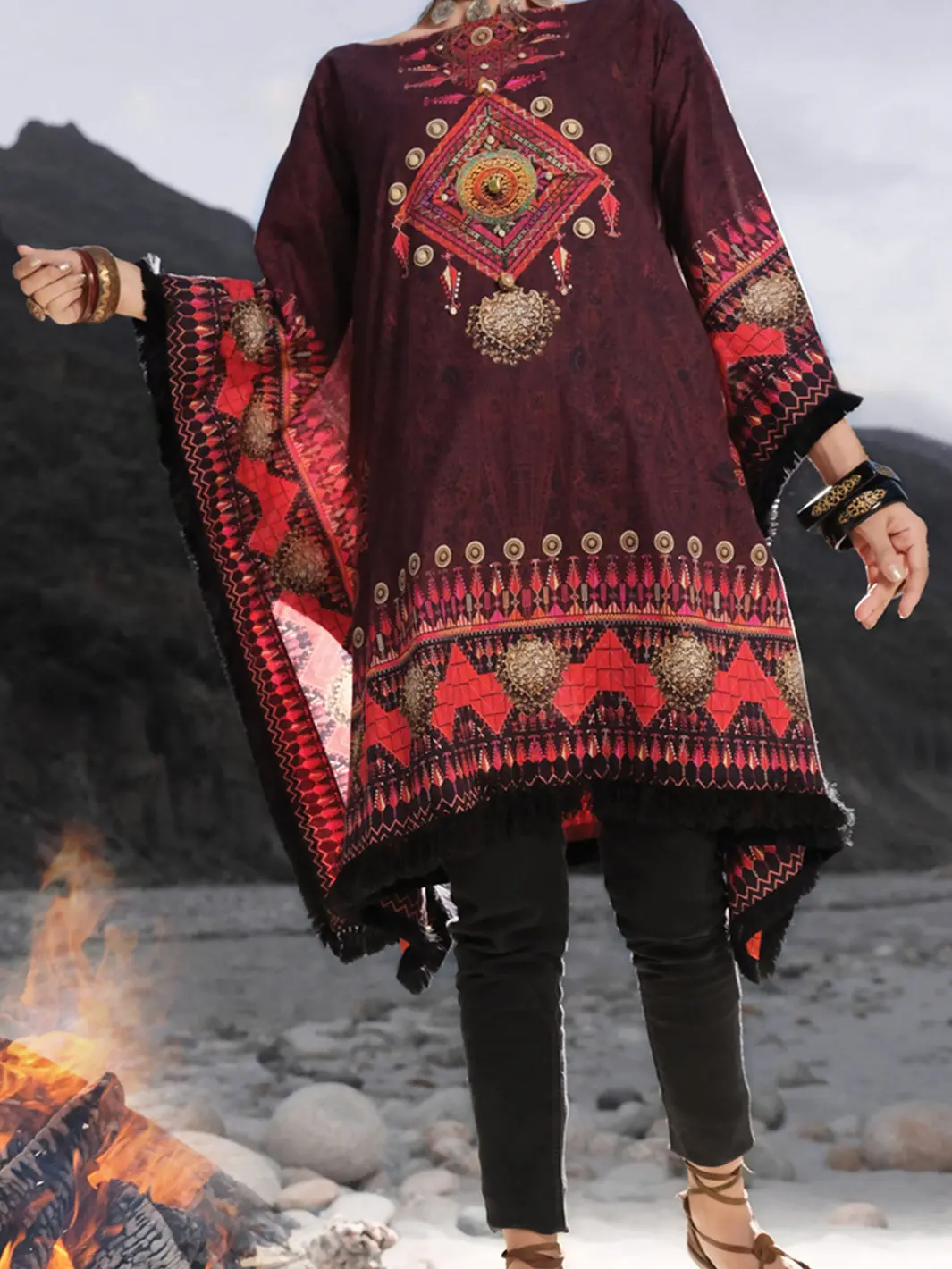 Purple Cambric Tunic - Lk-234 1