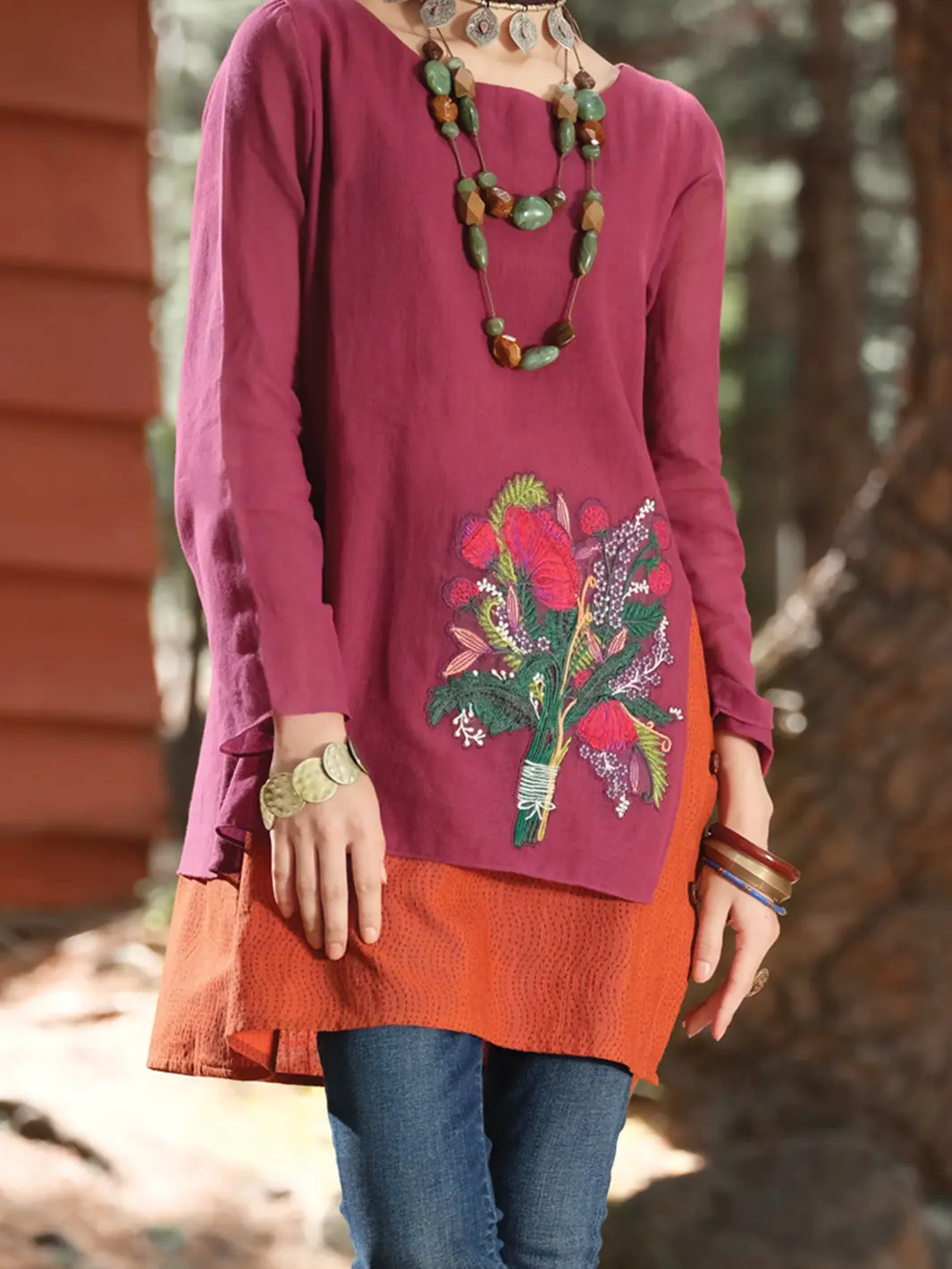 Purple Khaddar Tunic - Lk-237 1