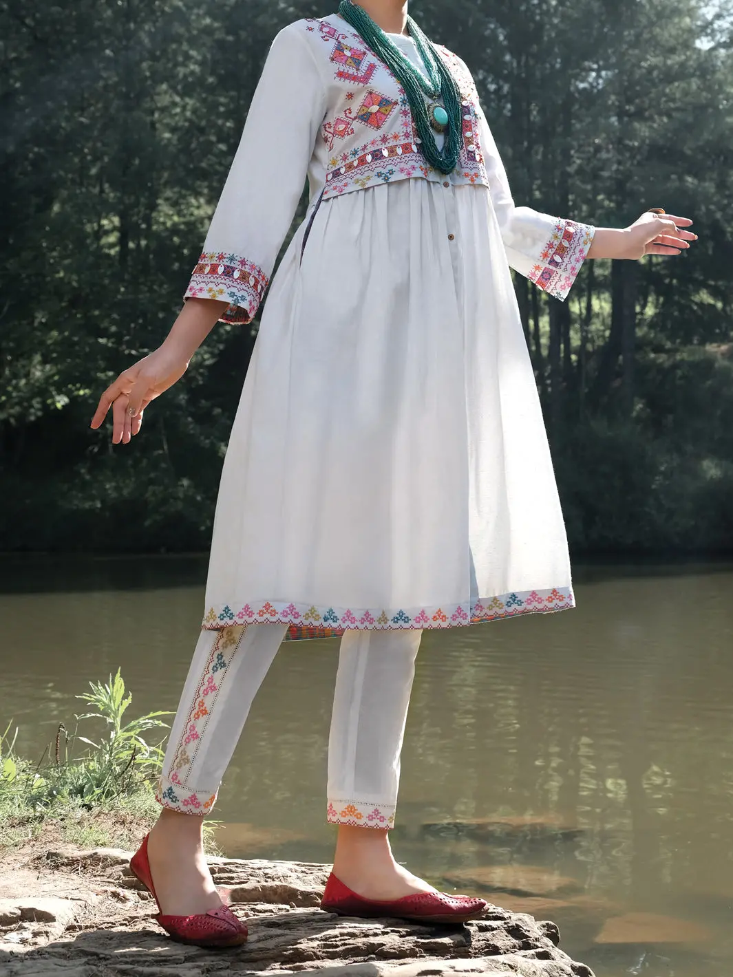 Off White Karandi Tunic - Awp-Lk-290 1