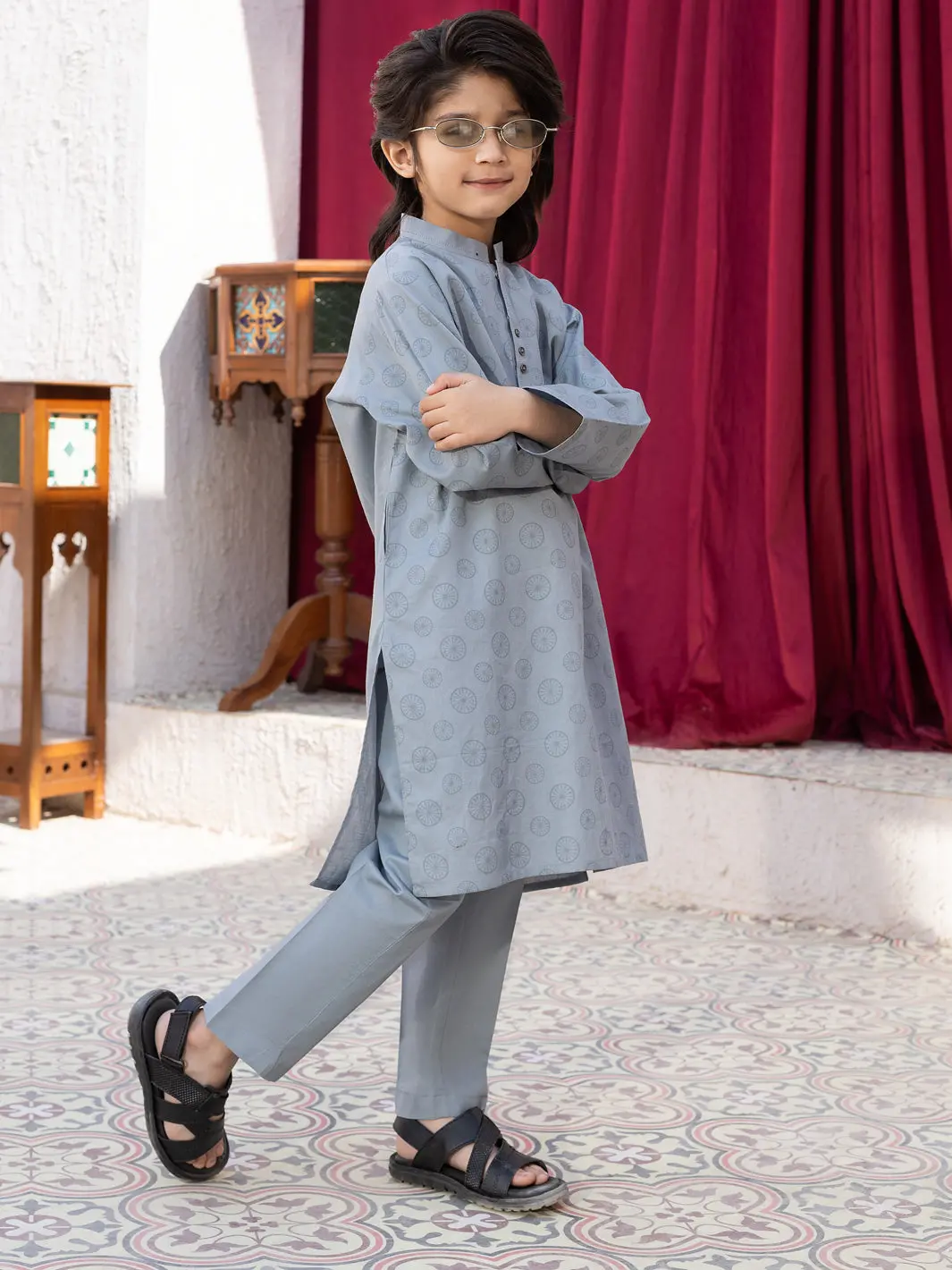 Light Grey Blended Kurta Trouser - Alby-Kt-007 1