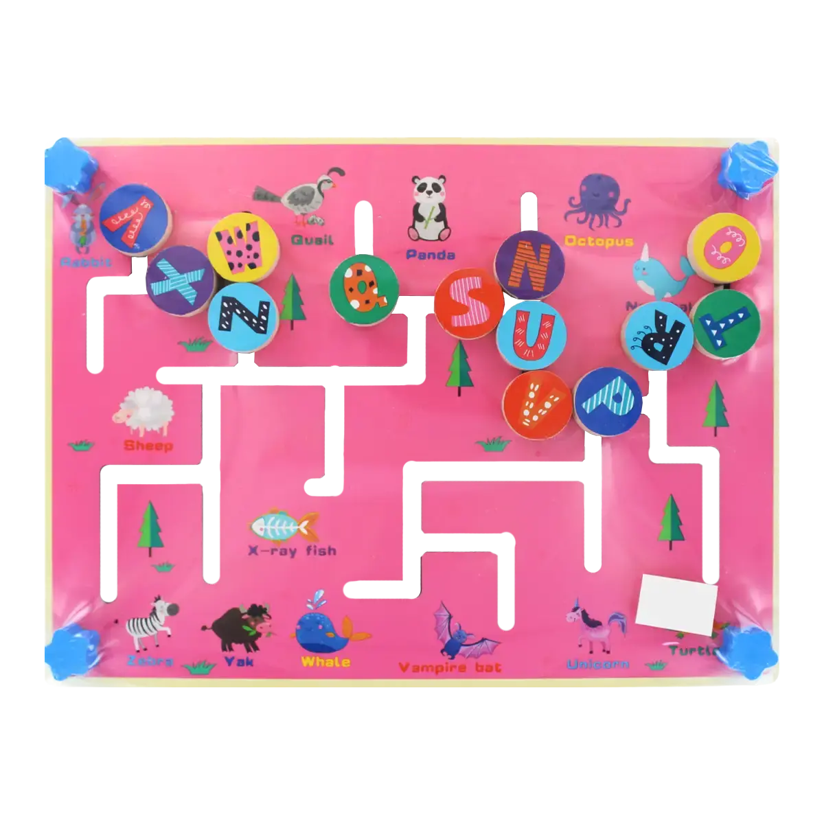 Movement Puzzle Game Wooden Letters And Numbers (Imported) 1
